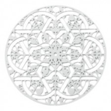 Metal Bohemian pendant Mandala Silver